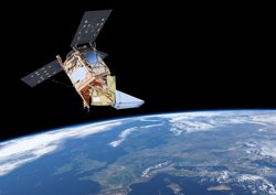 Sentinel-5p waar Tropomi op functioneert. (beeld: ESA)